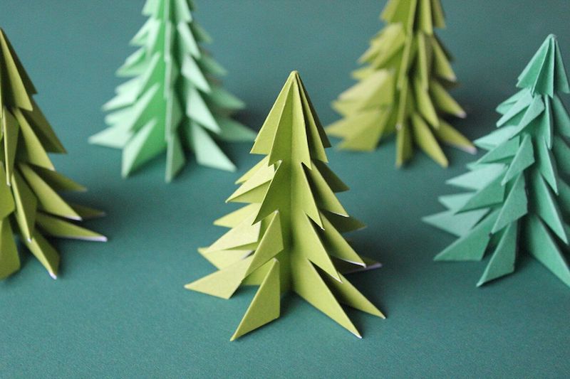 beste ideen für weihnachtstannenbaum zum basteln aus papier dyi ideen