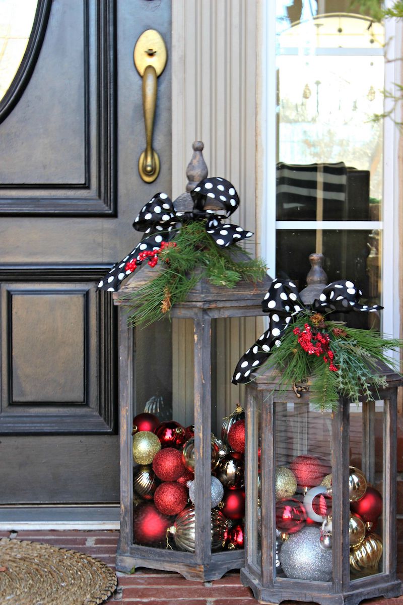draußen dekoration für hauseingang für weihnachten die interesant und schön ist