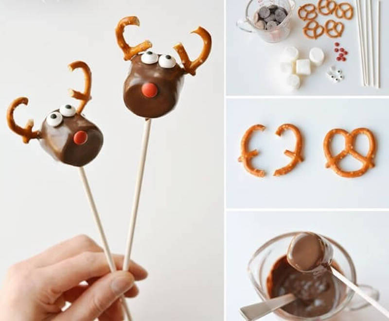 marshmallow olen mit schokolade lustige selbstgemachte geschenke