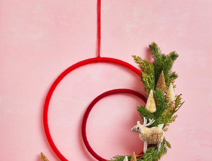 minimalistische deko weihnachten adventskranz selber basteln