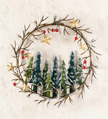 schöne deko ideen selber basteln metallring deko für weihnachten