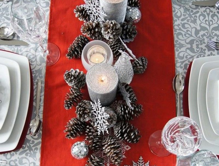 schöne ideen wie kann man weihnachtsdeko basteln für den tisch