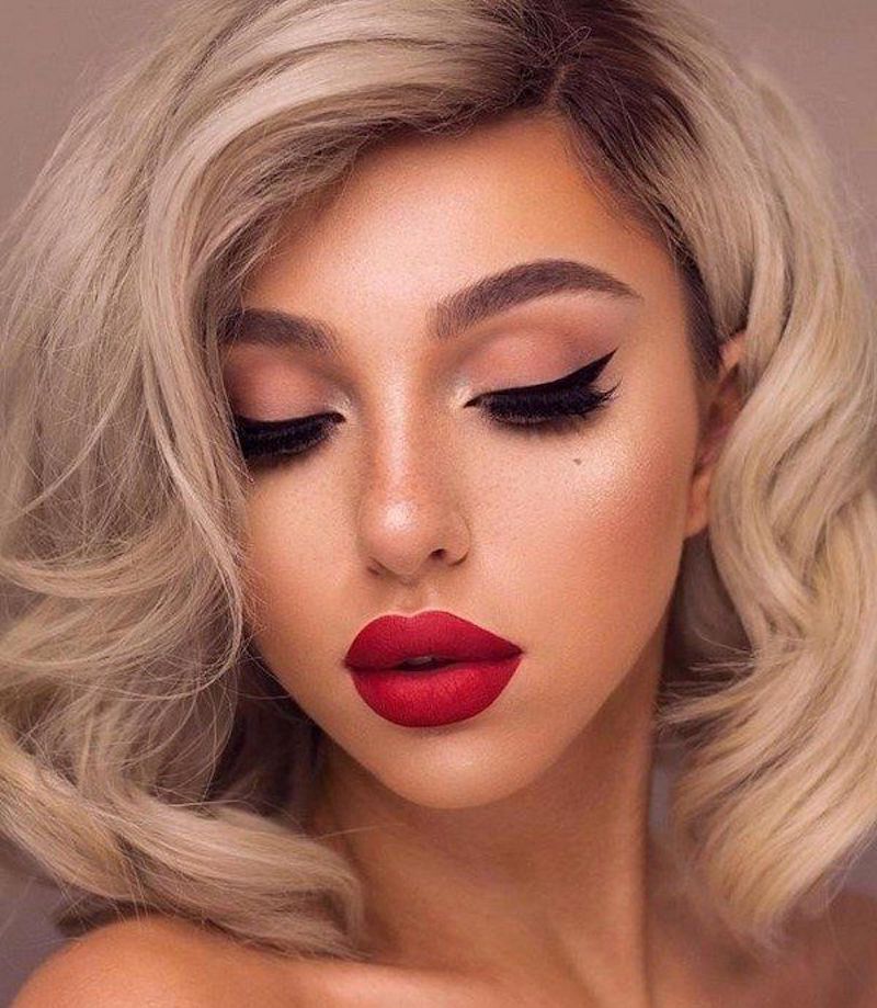 weihnachts make up look für frauen die im trend sind