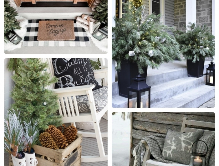 weihnachtsdeko für draussen terrasse dekorieren cozy deko für den außenbereich