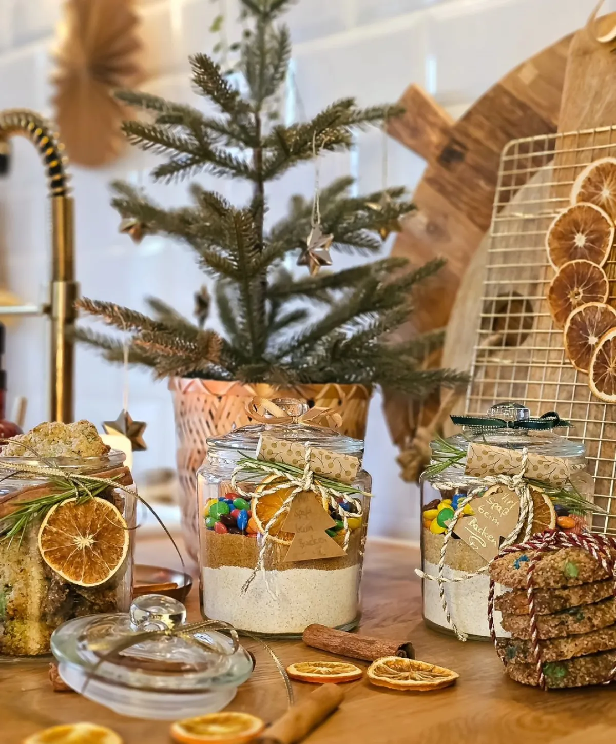 weihnachtsgebäck mischung in glas diy geschenkideen