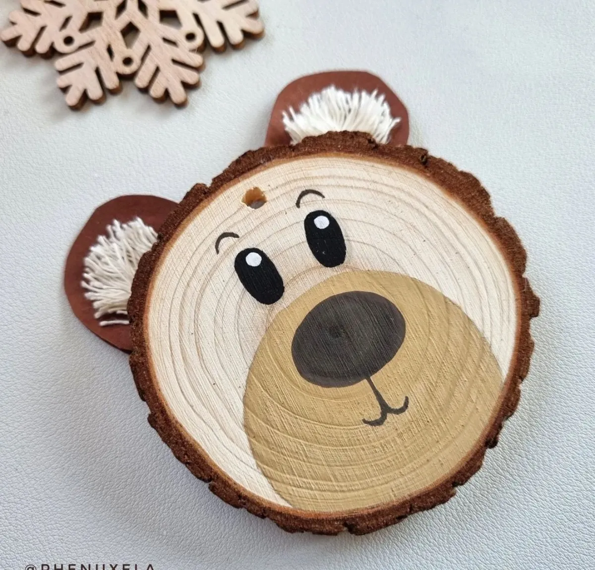 weihnachtsschmuck bär aus holz selber machen