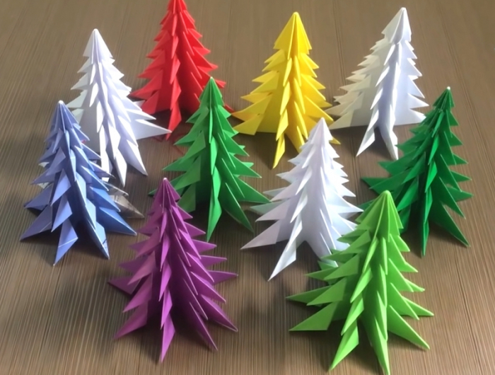 wie kann man ein tannenbaum weihnachtsschmuck aus papier selber machen