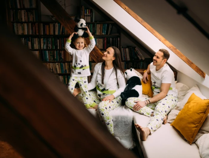 1 neue pyjamas für die ganze familie pandabär motiv lustig
