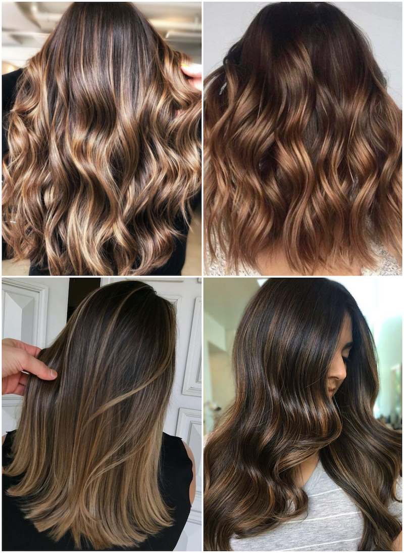 brauntöne haare mit highlights damenfrisuren lange und mittellange haare