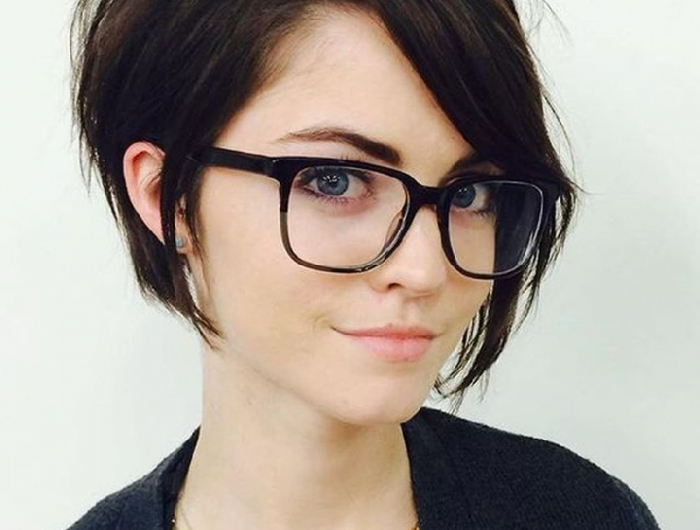 short hair pixie cut hairstyle with glasses ideas 65 | hair in 2018 regarding short haircuts with bangs and glasses