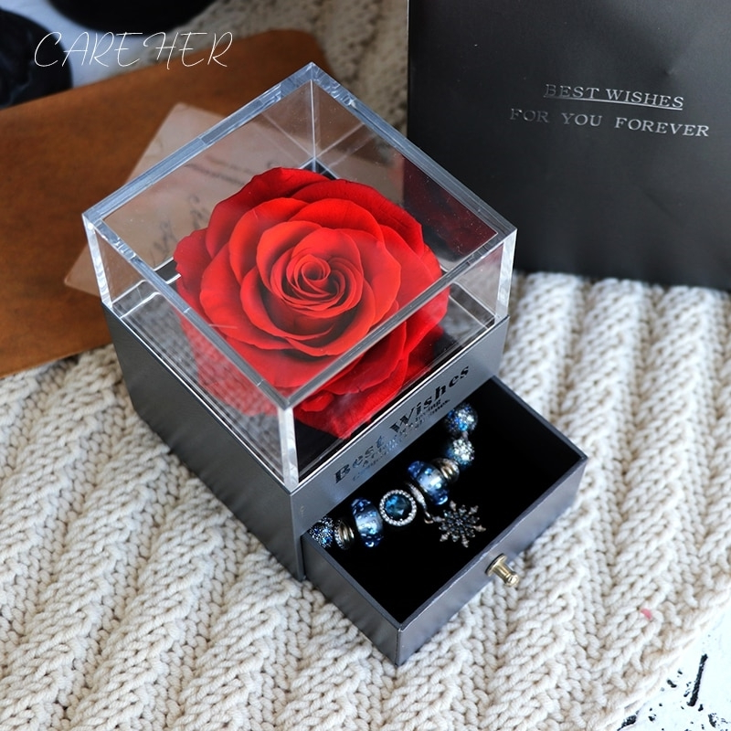 valentinsag geschenk für freundin beste geschenkideen rote rose schmuck