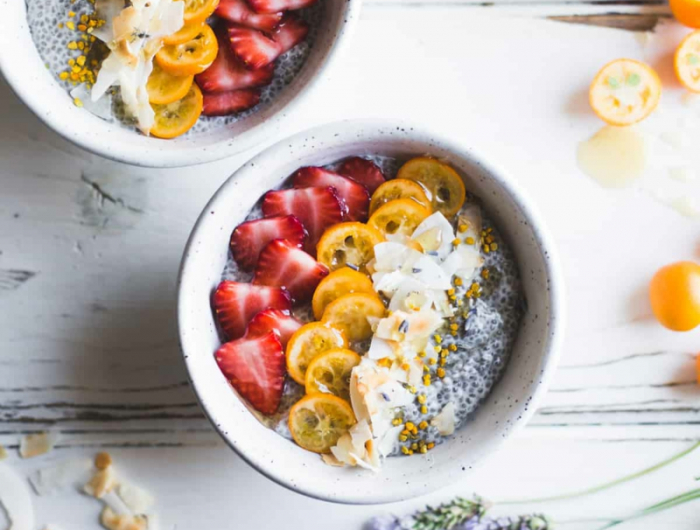 8 frühstück rezepte und ideen chia pudding bowl mit kumquat frucht