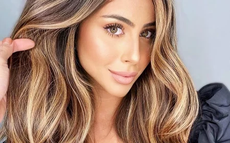braune haare mit blonden straehnen long bob 2024 trends balayageinspo