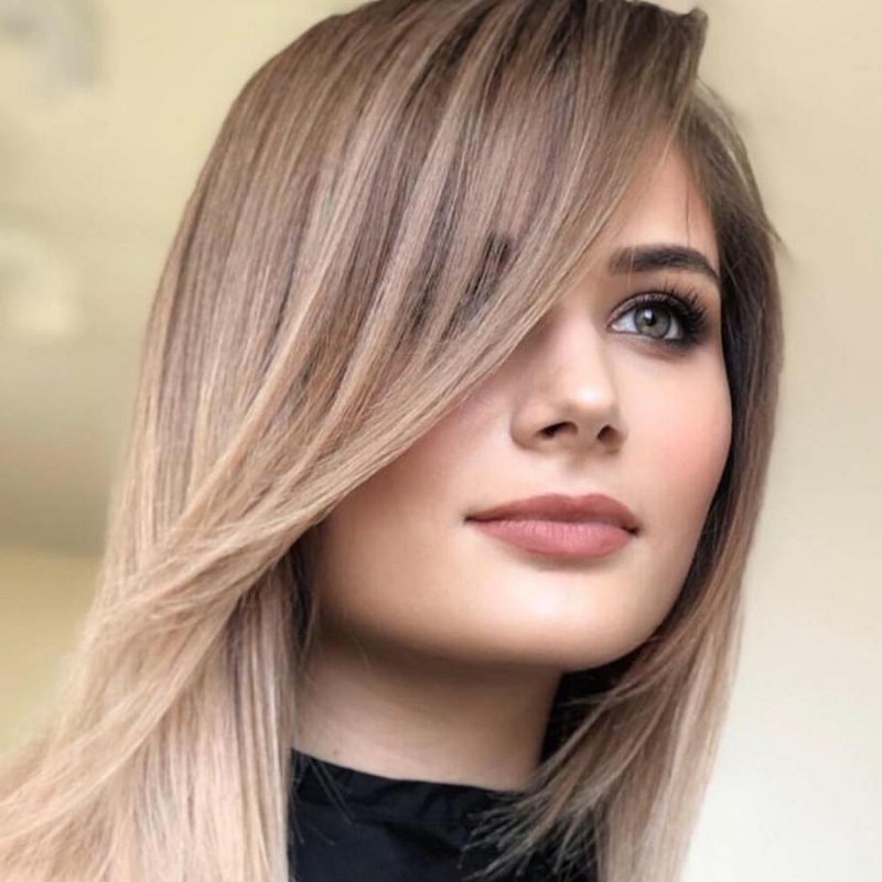 long bob frisuren stufig bob frisuren mit schrägem pony