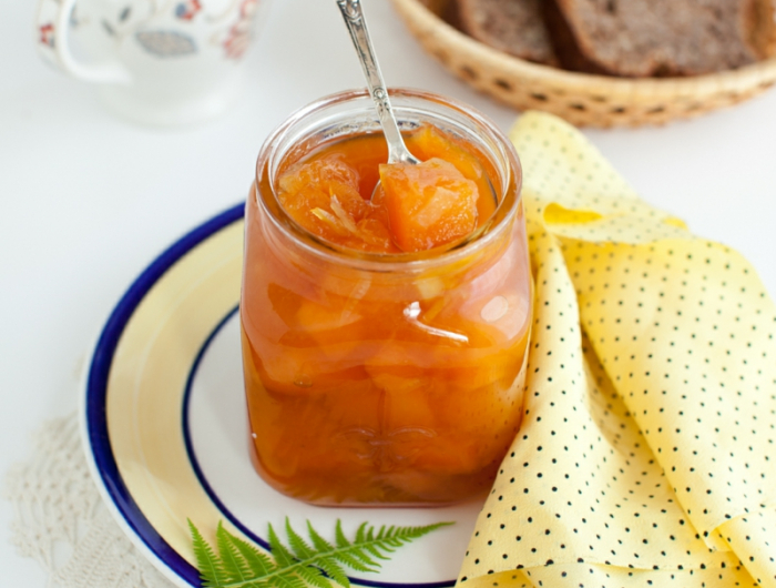 melon jam in a jar
