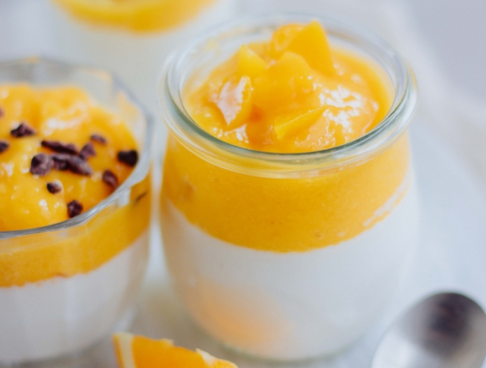 panna cotta mit agar agar und mango einfaches dessert ideen