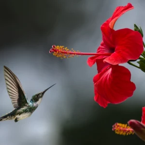0 kleiner kolibri vogel rote blume hibiskus pflanzen infos tipps