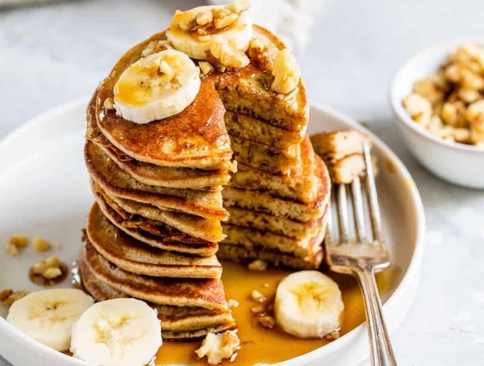 bananen pancakes ohne mehl einfache fruehstueck rezepte