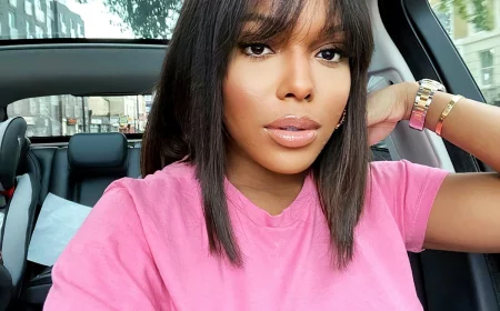 bob frisuren mit pony glatte haae mit wispy bangs 2024