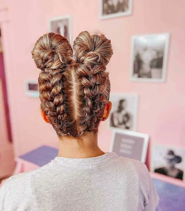 frisuren fuer kleine maedchen zwei dutts mit zoepfen hochsteckfrisur braidbabemelissa