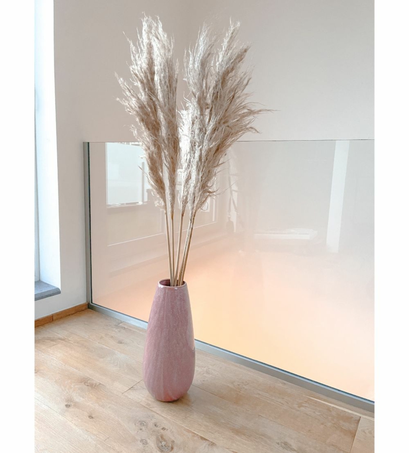 grosse vase mit pampas dekoration pampasgras wann schneiden