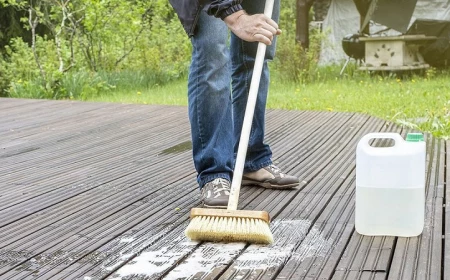 gruenbelag entfernen schmierseife und schrubber fuer boden verwenden