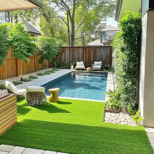 kleine gaerten gestaltungsideen garten gestalten modern mit schwimmbad smallbackyardideas