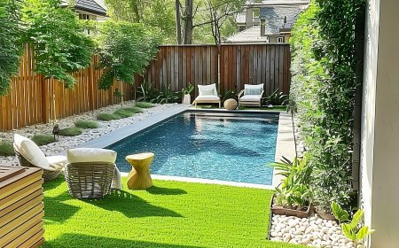 kleine gaerten gestaltungsideen garten gestalten modern mit schwimmbad smallbackyardideas