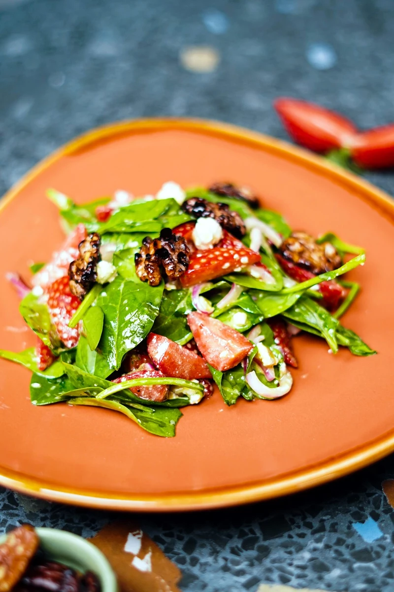 salat mit spinat gesunde salatrezepte spinatsalat zum abnehmen
