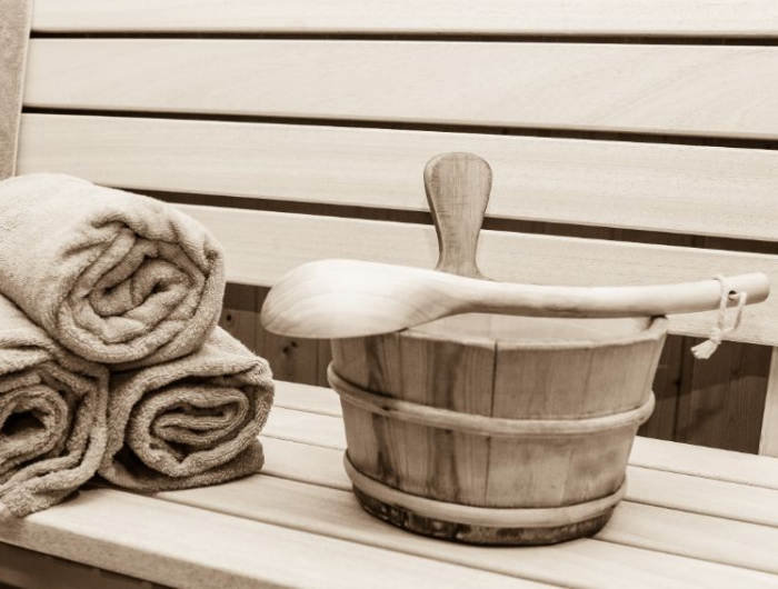 wellness therapie in sauna tuecher oele aroma
