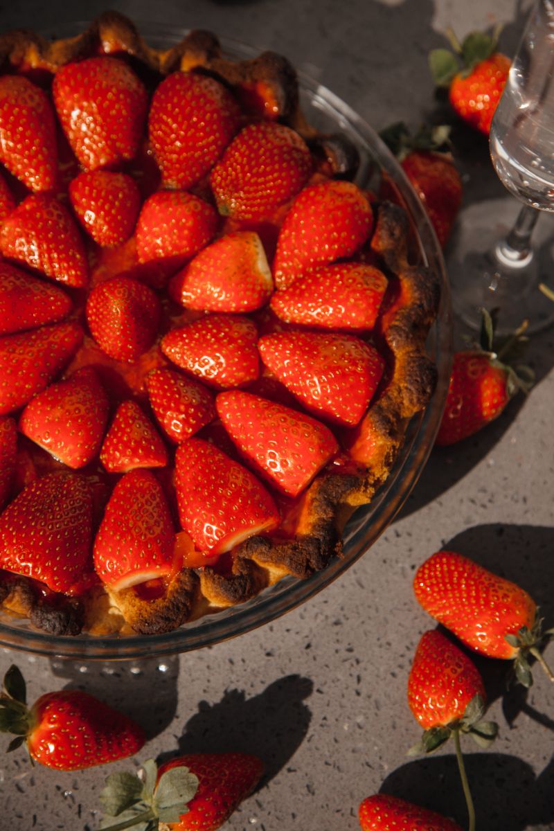 erdbeeren auf torte frische erdbeeren konservieren