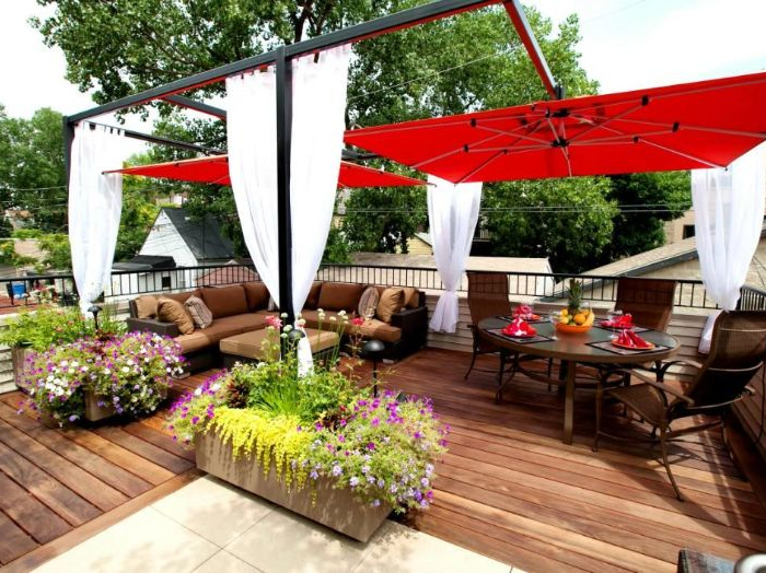 regen und sonnenschutz für balkon terrasse und garten ampfelbschirm