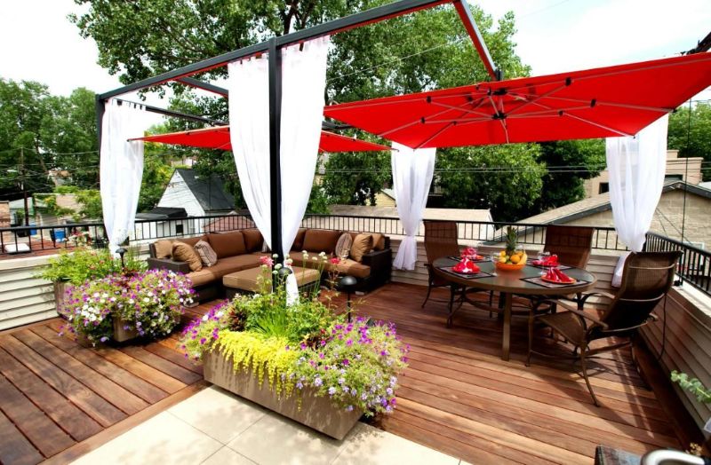 regen und sonnenschutz für balkon terrasse und garten ampfelbschirm
