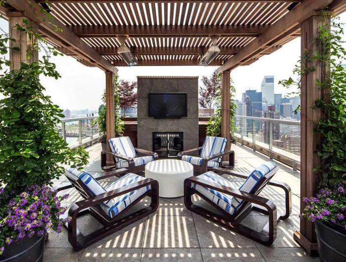 sonnenschutz für balkon terrasse und garten pergola klassisch