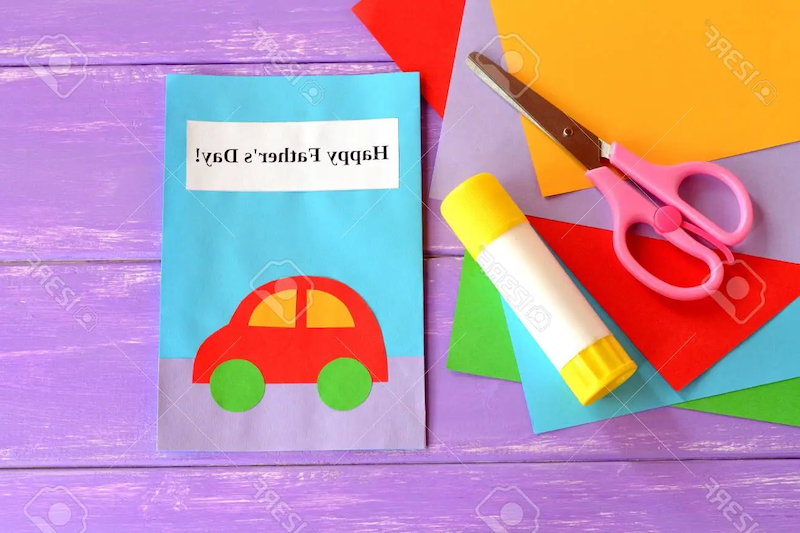 vatertag geschenk selber machen ein geschenk mit wunschkarte und ein auto