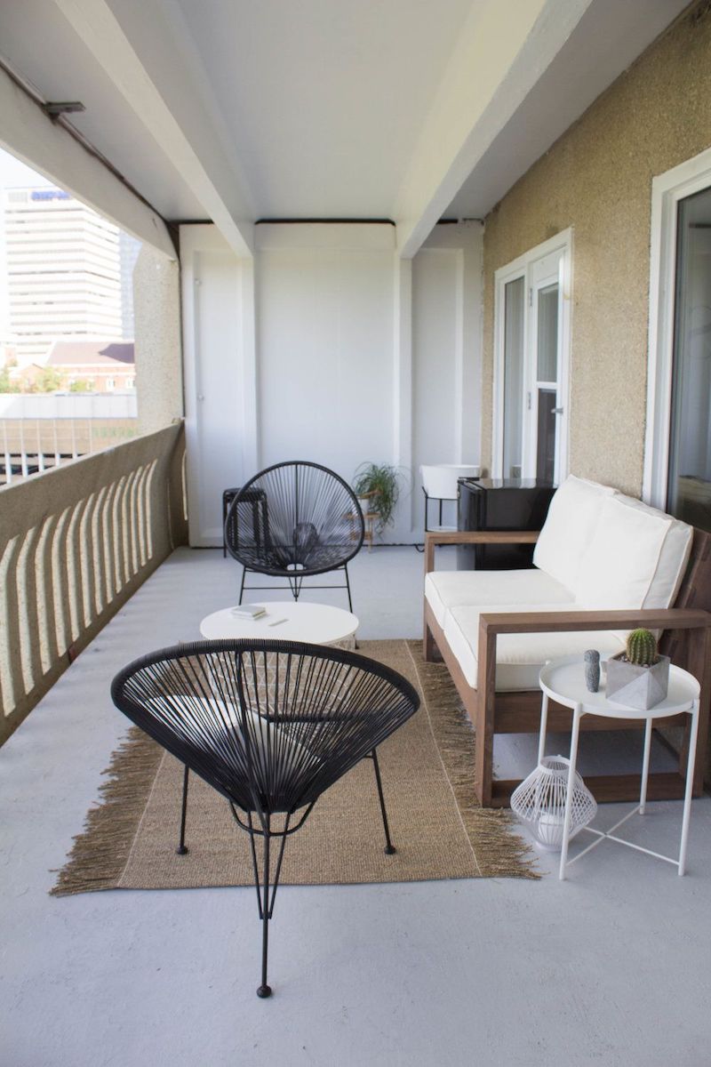 minimalistisch einrichten balkon gestalten ideen
