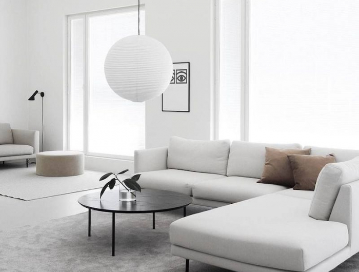 minimalistische einrichtung wohnzimmer gemuetlich modern