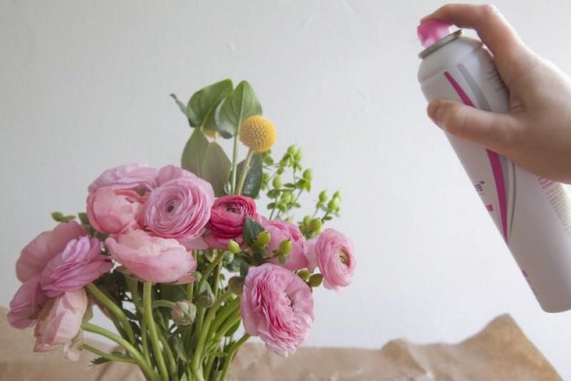 mit haarspray rosen konservieren