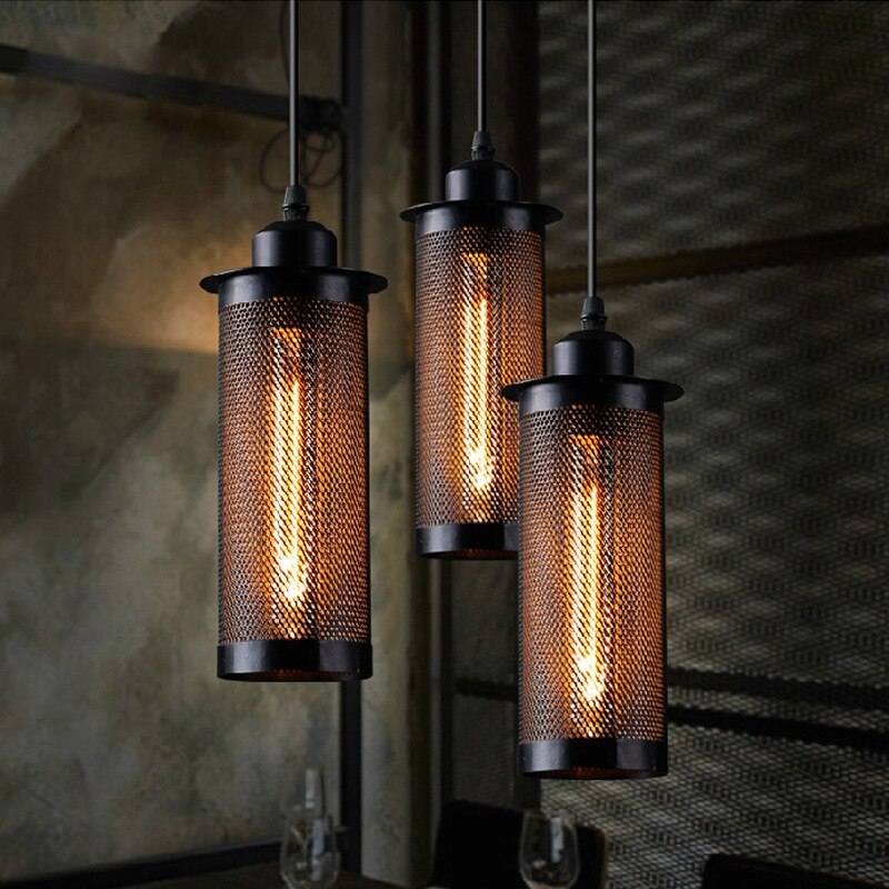 vintage industrial lampen terrassenwände gestalten