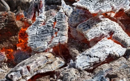 brennendes holz holzasche aus unlackiertem holz