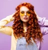 coloriertes haar rote haare mit locken tipps zur pflege