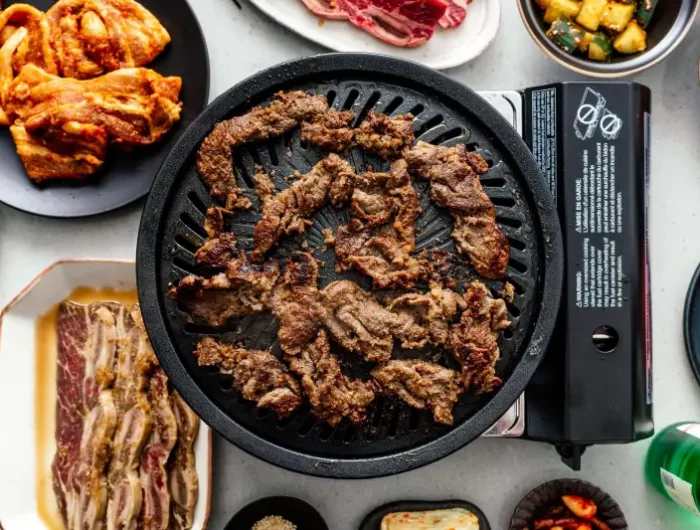 koreanische kueche gesund bulgogi koreanisches barbecue mit rindfleisch und gemuese