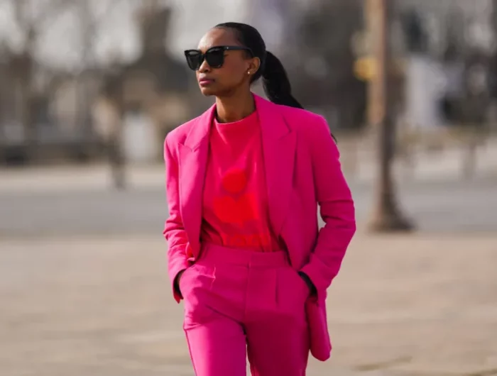 oversized blazer und pants was kann man zu einem blazer kombinieren pink oversized blazer pink