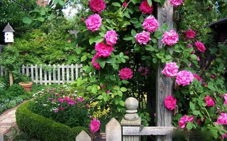 rankrosen pflanzen purpurne kletterrosen auf einem zaun