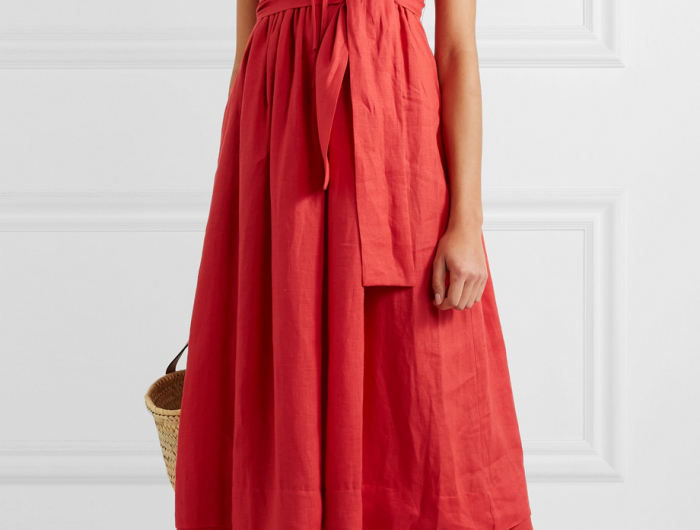 rotes kleid maxi dress aus sommer business outfit