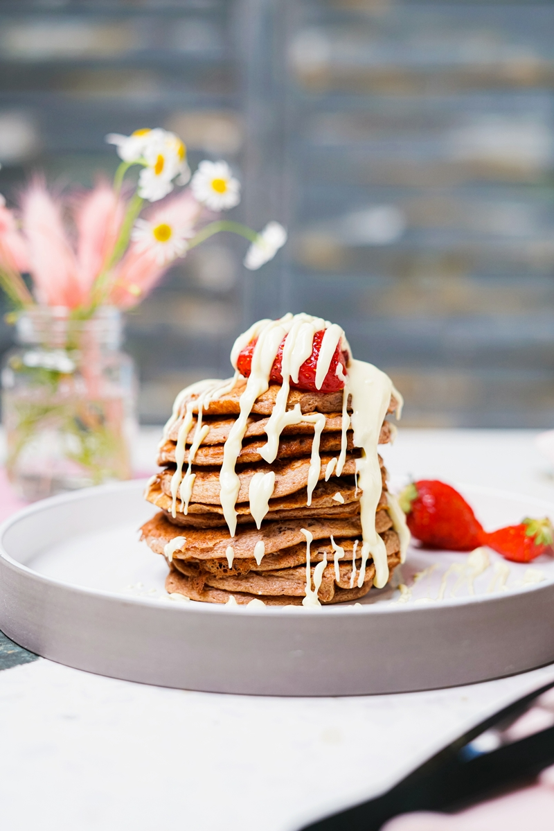 bananenpfannkuchen mit hafermilch baby pfannkuchen mit erdbeeren