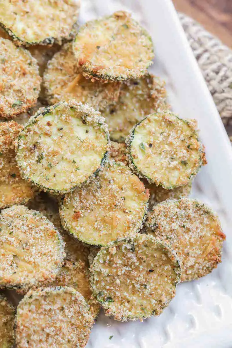 gebratene zucchini chips mit wenig kalorien