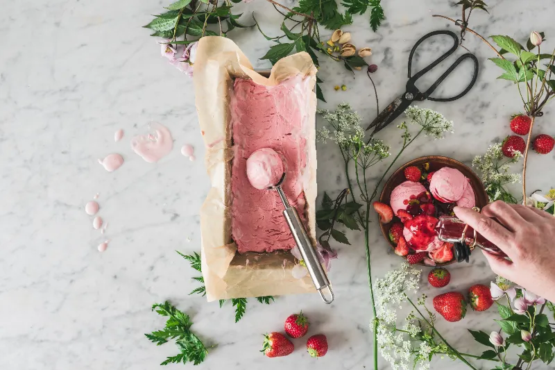 leckere rezepte erdbeer joghurt eis selber machen ohne eismaschine