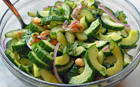 sommer salat mit gurkene selber machen einfach schnell