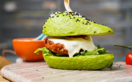 veggie burger rezept in avokado